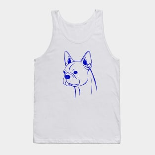 Boston Terrier (Beige and Blue) Tank Top